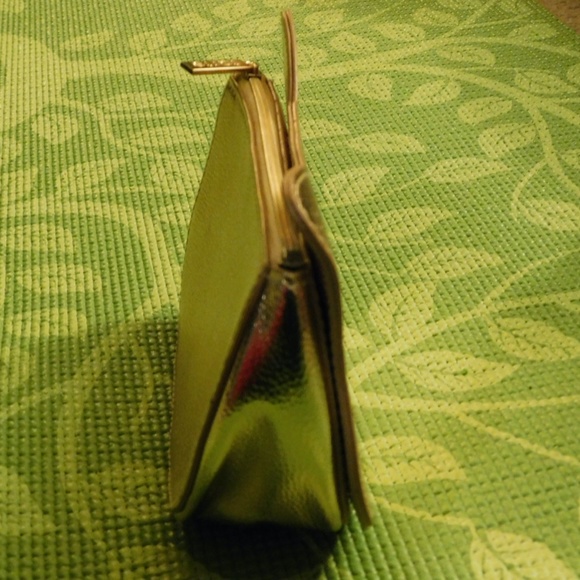 Cat Kitty Feline Metallic Golden Face Cosmetic Case Bag - Picture 3 of 5